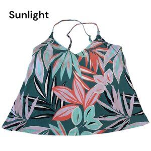 Anne Cole XL Tropical Print Tankini Top With Adjustable Straps & Built-In Shelf